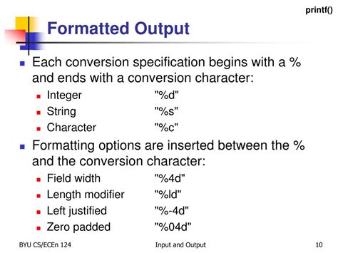 Formatted Output (The GNU C Library).